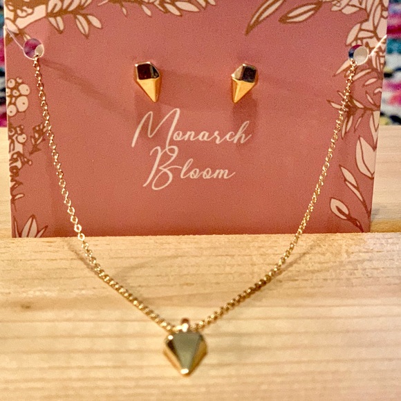 🆕Monarch Bloom Shine Bright Necklace + Earring se - Picture 4 of 7